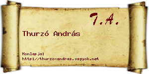 Thurzó András névjegykártya