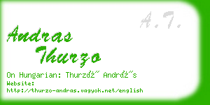 andras thurzo business card